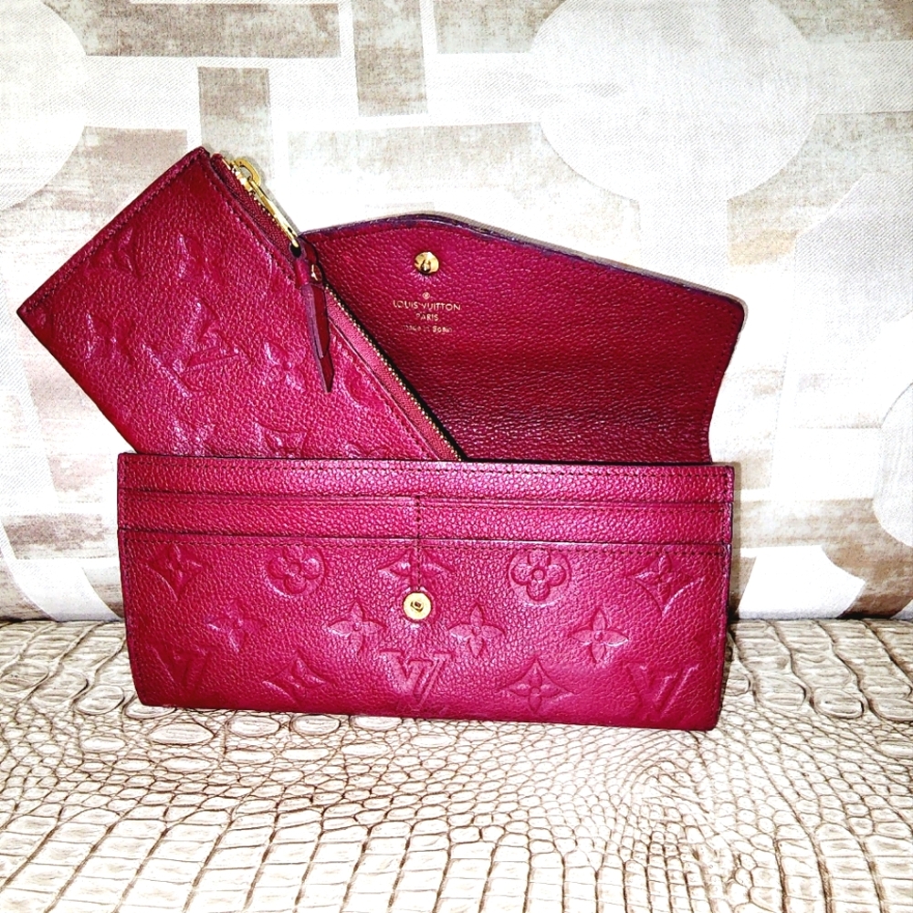 Authentic  LV Monogram Empreinte Leather Curieuse Wallet